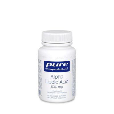 PURE ENCAPSULATIONS ALPHA LIPOIC ACID 600MG 60 VEGICAPS