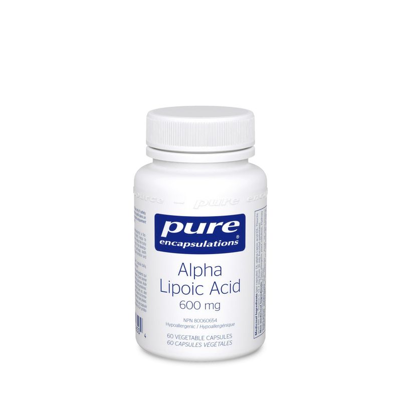 PURE ENCAPSULATIONS ALPHA LIPOIC ACID 600MG 60 VEGICAPS