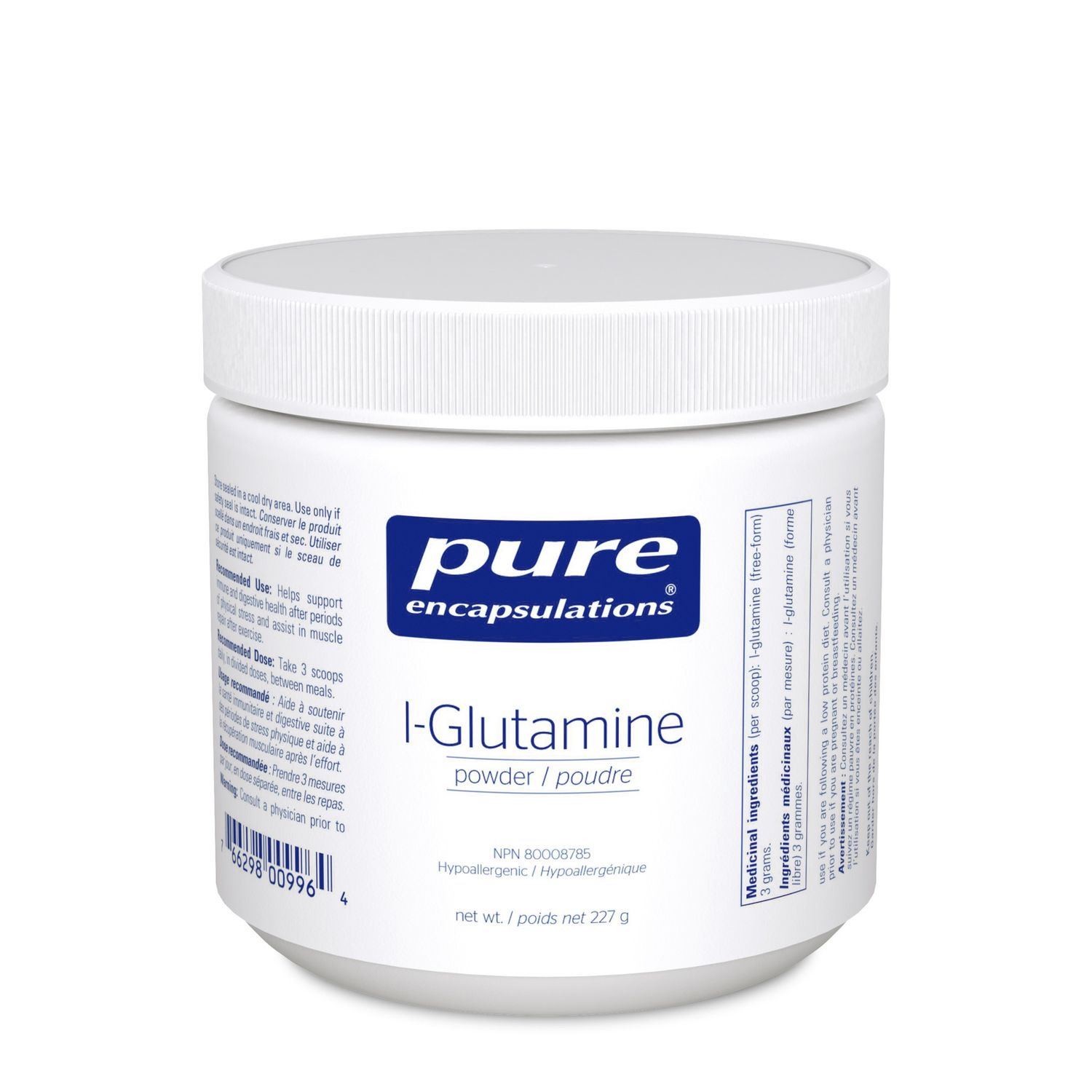 PURE ENCAPSULATIONS L-GLUTAMINE POWDER 227G