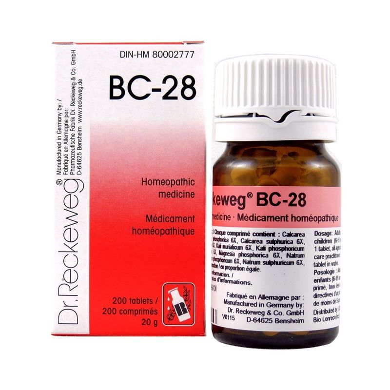 RECKEWEG BC-28 COMBINATION SALTS (20G) 200 TABS