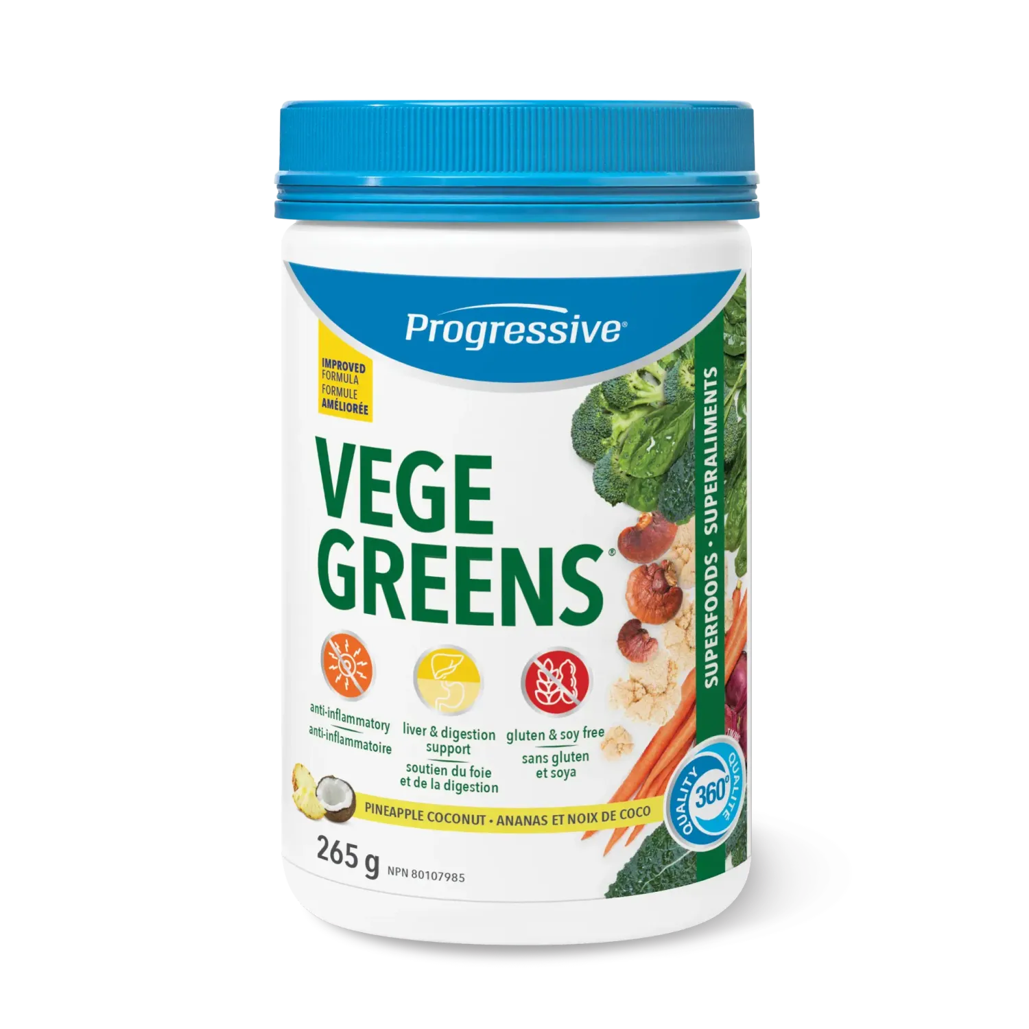 PROGRESSIVE VEGE GREENS PINEAPPLE COCONUT 265G