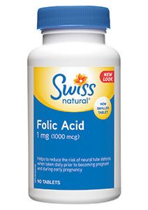 SWISS NATURAL FOLIC ACID 1MG 90 TABS
