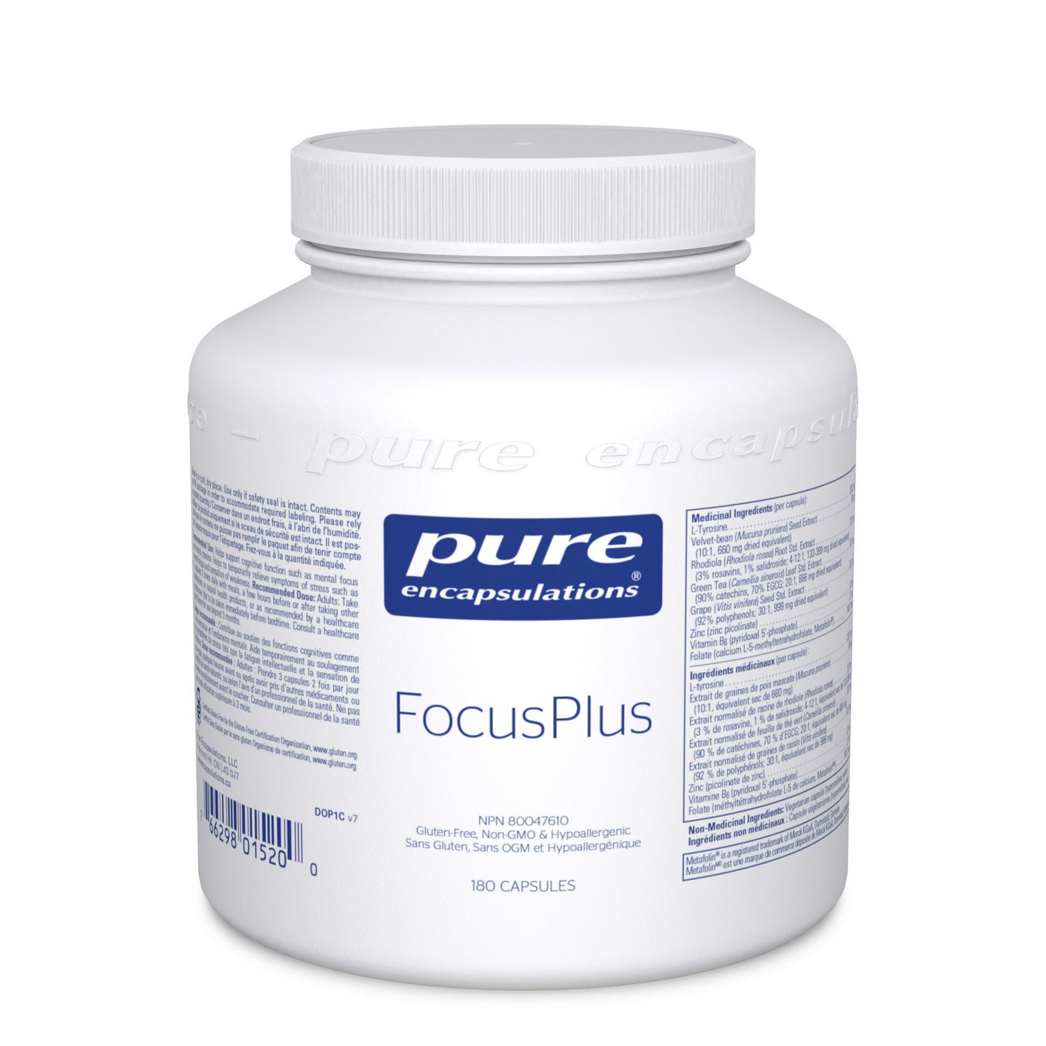PURE ENCAPSULATIONS FOCUS PLUS (FORMERLY DOPAPLUS) 180 VEGICAPS