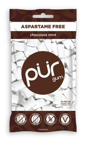 PUR CHOCOLATE MINT GUM BAG 80G