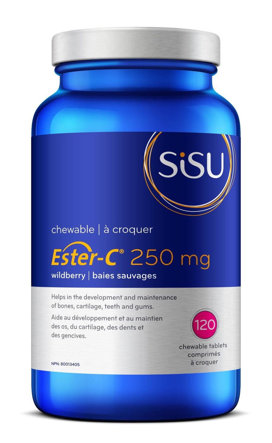 SISU ESTER-C 250MG WILDBERRY 120 CHEWABLE TABS