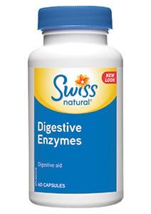 SWISS NATURAL DIGESTIVE ENZYMES 60 CAPS