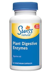 SWISS NATURAL PLANT DIGESTIVE ENZYMES 60 VEGICAPS