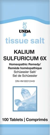 UNDA KALIUM SULFURICUM 6X TISSUE SALTS 100 TAB