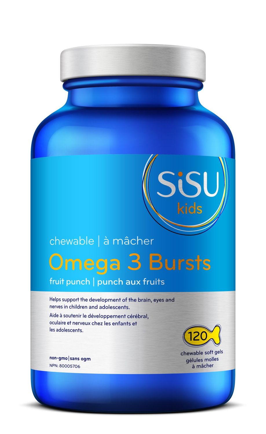 SISU OMEGA 3 BURSTS (KIDS) 120 FRUIT PUNCH CHEWABLE SOFTGELS