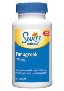 SWISS NATURAL FENUGREEK 500MG 90 TABS