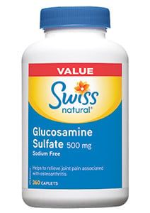 SWISS NATURAL GLUCOSAMINE SULFATE 500MG (SODIUM FREE) 135 CAPLETS