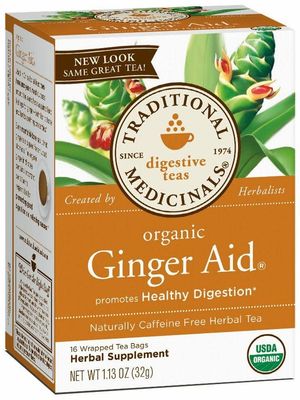 TRADITIONAL MEDICINALS GINGER AID TEA 16 BAGS