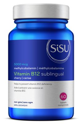 SISU B12 5000MCG (METHYLCOBALAMIN) CHERRY 60 SUBLINGUAL TABS