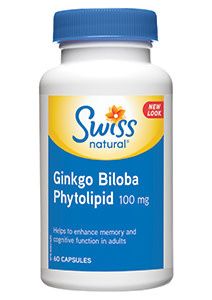 SWISS NATURAL GINKGO BILOBA PHYTOLIPID 100MG 60 CAPS