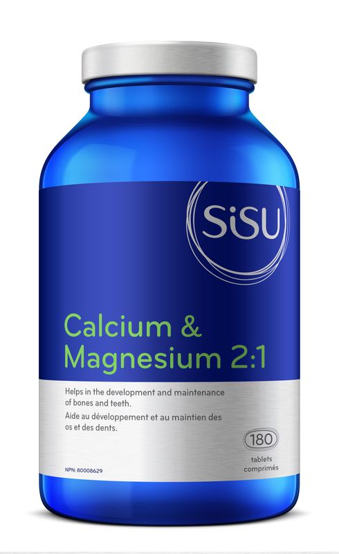 SISU CALCIUM &amp; MAGNESIUM 2:1 WITH VITAMIN D2 180 TABS