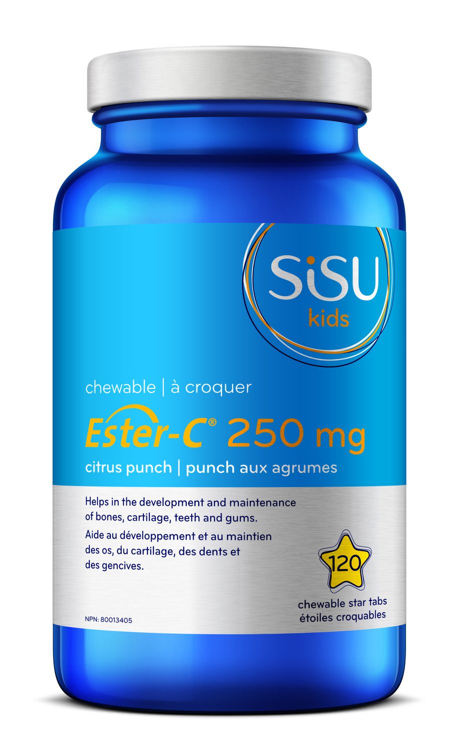SISU ESTER-C KIDS 250MG 120 CITRUS PUNCH CHEWABLE STARS