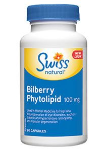 SWISS NATURAL BILBERRY PHYTOLIPID 100MG 60 CAPS