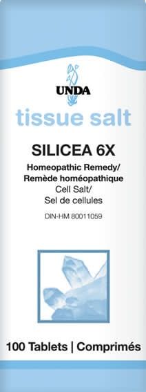 UNDA SILICEA 6X TISSUE SALTS 100 TABS