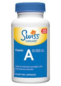 SWISS NATURAL VITAMIN A 10 000 IU 90 SOFTGELS