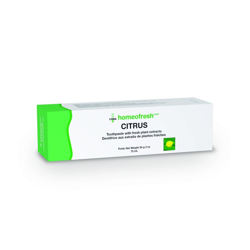 UNDA HOMEOFRESH TOOTHPASTE CITRUS 75ML