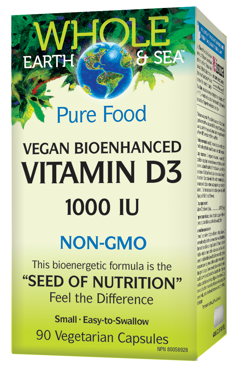 WHOLE EARTH &amp; SEA VEGAN BIOENHANCED VITAMIN D3 90 VEGICAPS