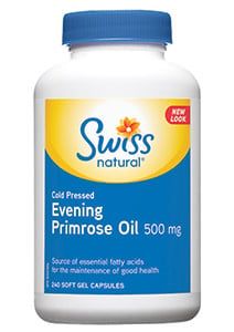 SWISS NATURAL EVENING PRIMROSE OIL 500MG 240 SOFTGELS