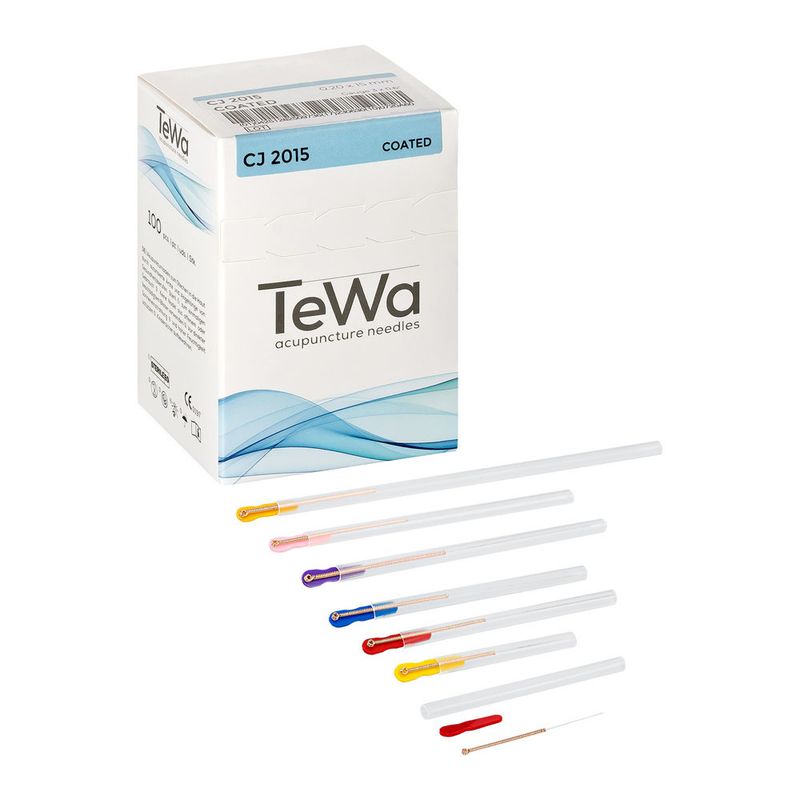 TEWA COATED ACUPUNCTURE NEEDLE .18 X 30mm BOX OF 100