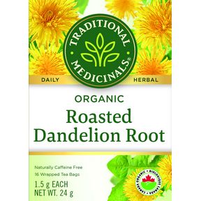 TRADITIONAL MEDICINALS ROASTED DANDELION TEA 16 BAGS