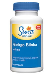 SWISS NATURAL GINKGO BILOBA 40MG 60 CAPS