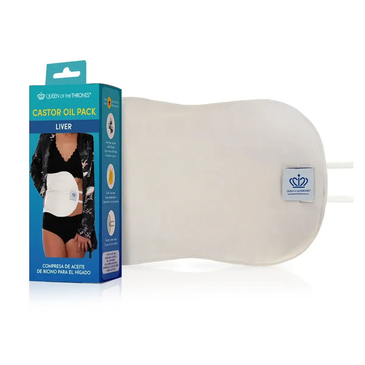 QUEEN OF THRONES ORGANIC CASTOR OIL PACK FOR LIVER