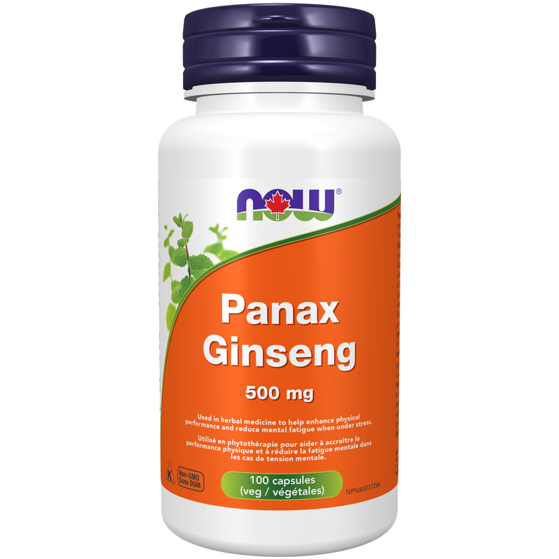 NOW PANAX GINSENG 500MG 100 CAPS