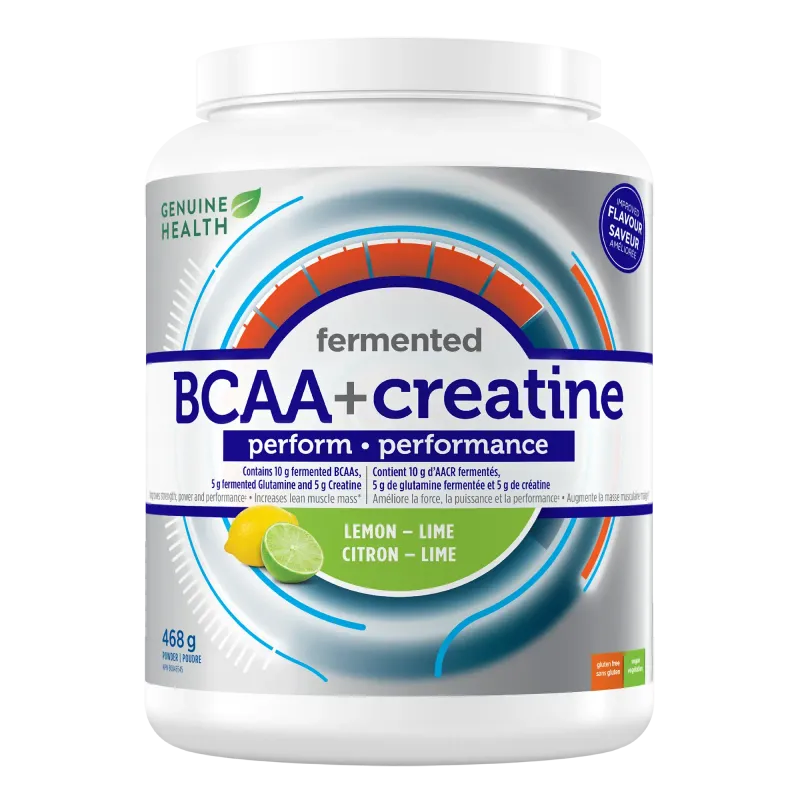 GENUINE HEALTH FERMENTED BCAA + CREATINE POWDER 440G