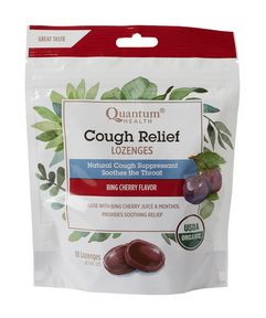 QUANTUM HEALTH COUGH RELIEF 18 LOZENGES BING CHERRY FLAVOUR