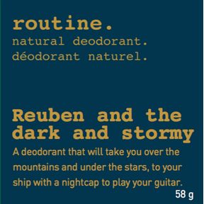 ROUTINE REUBEN AND THE DARK AND STORMY DEODORANT 58ML (MAGNESIUM &amp; REDUCED BAKING SODA)