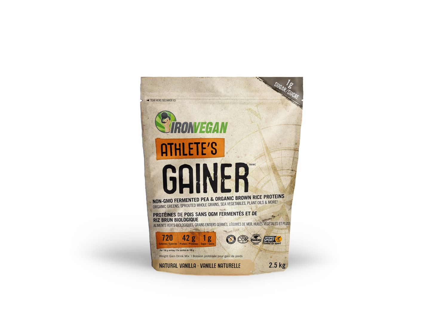 IRON VEGAN ATHLETE'S GAINER VANILLA 2.5KG