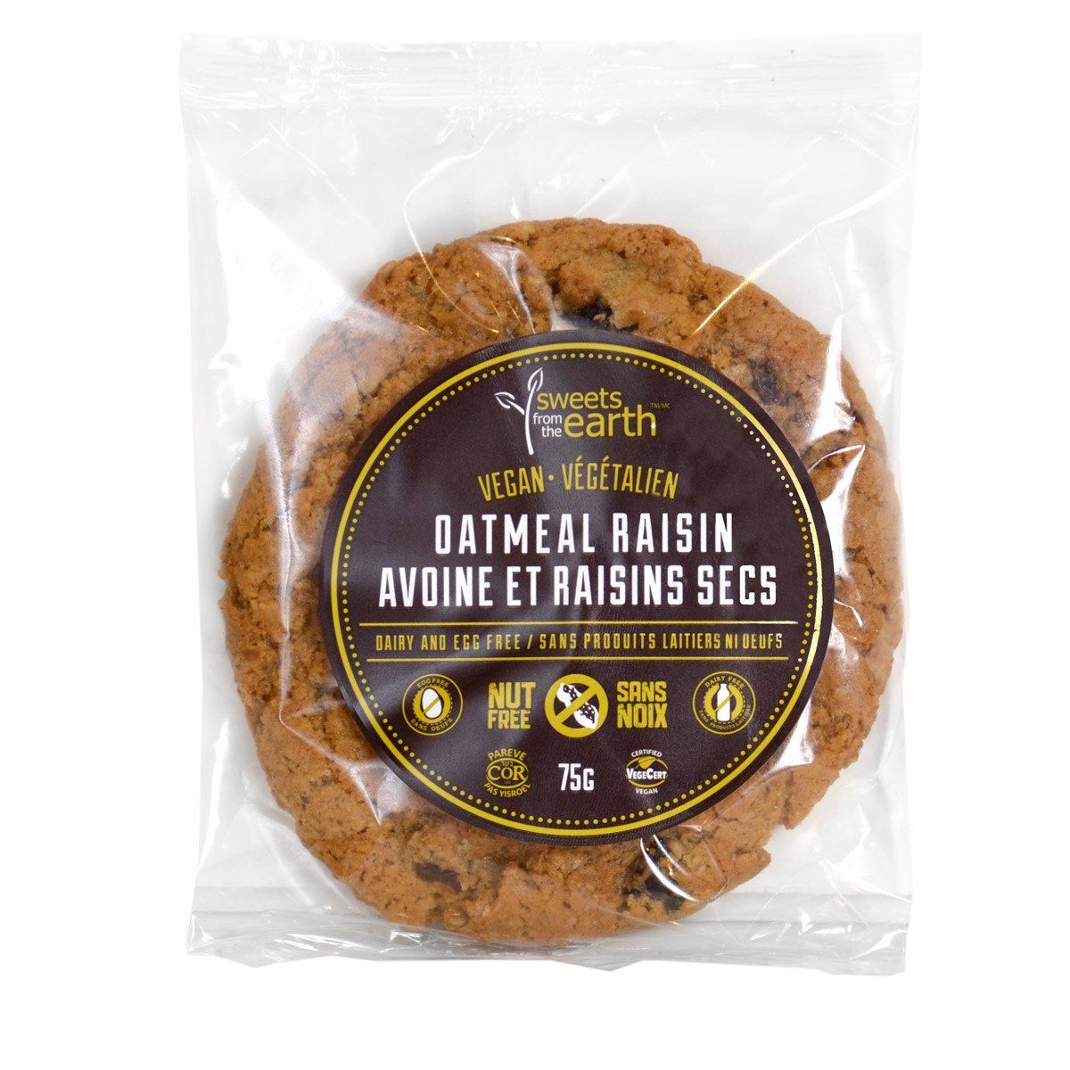 SWEETS FROM THE EARTH OATMEAL RAISIN COOKIE 75G (NUT FREE)