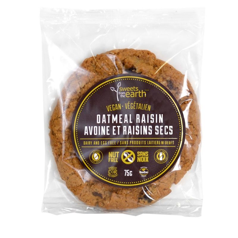SWEETS FROM THE EARTH OATMEAL RAISIN COOKIE 75G (NUT FREE)