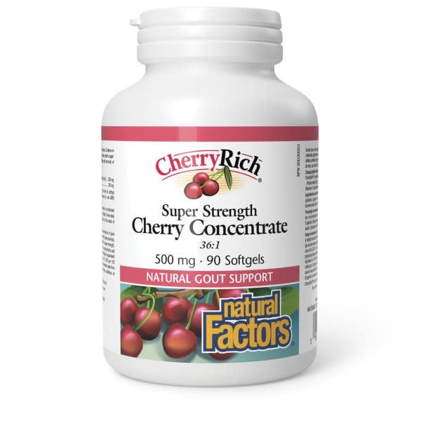 NATURAL FACTORS CHERRY RICH SUPER STRENGTH CONCENTRATE 500MG 90CAPS