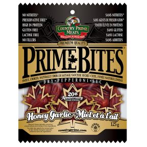 COUNTRY PRIME MEATS PRIME BITES HONEY GARLIC 125G