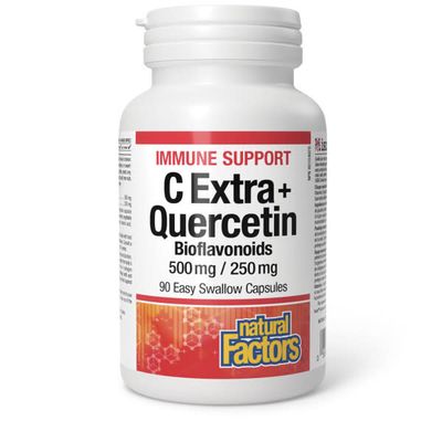 NATURAL FACTORS C EXTRA + QUERCETIN 500MG/250 MG BIOFLAVONOIDS 90 VCAPS NATURAL FACTORS C EXTRA + QUERCETIN 500MG/250 MG BIOFLAVONOIDS 90 VCAPS