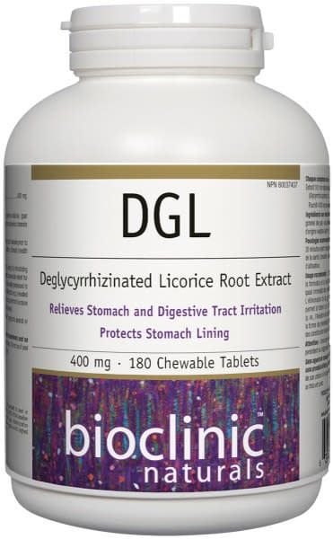 BIO CLINIC DGL 400MG 180 CHEWABLE TABS