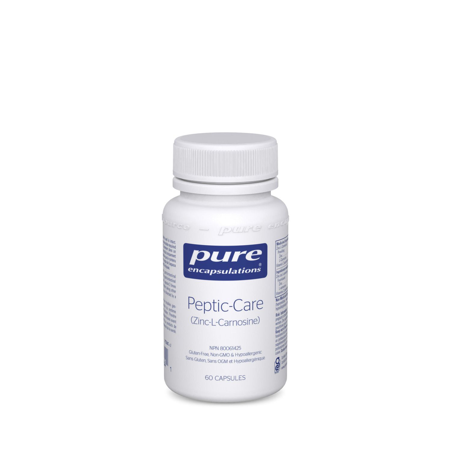 PURE ENCAPSULATIONS PEPTIC CARE ZC 60 CAPS