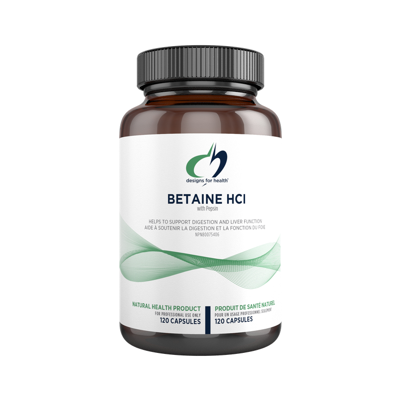 DESIGNS FOR HEALTH BETAINE HCL WITH PEPSIN 120 CAPS