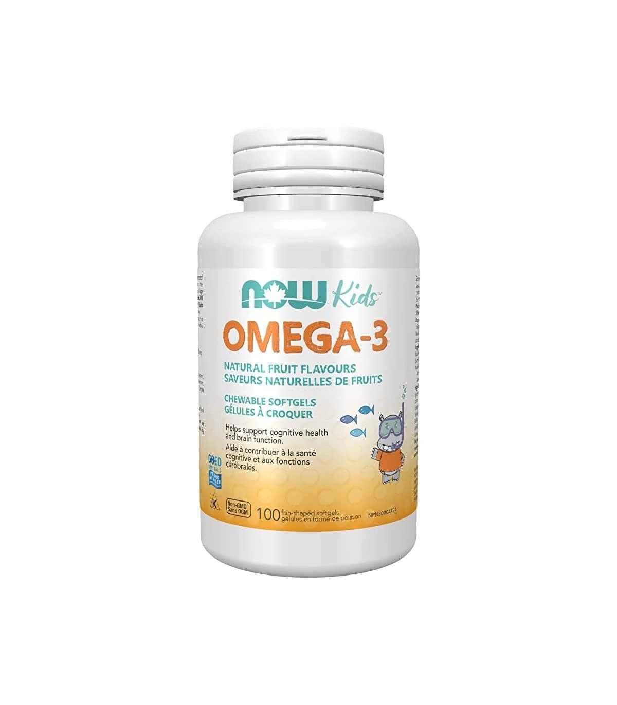 NOW KIDS OMEGA 3 100 SOFTGELS (formerly SQUISHY FISHIES)
