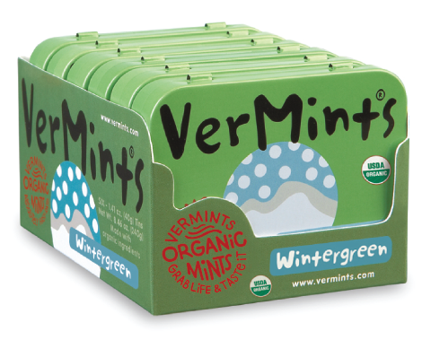 VERMINTS ORGANIC MINTS WINTERGREEN MINTS  40G