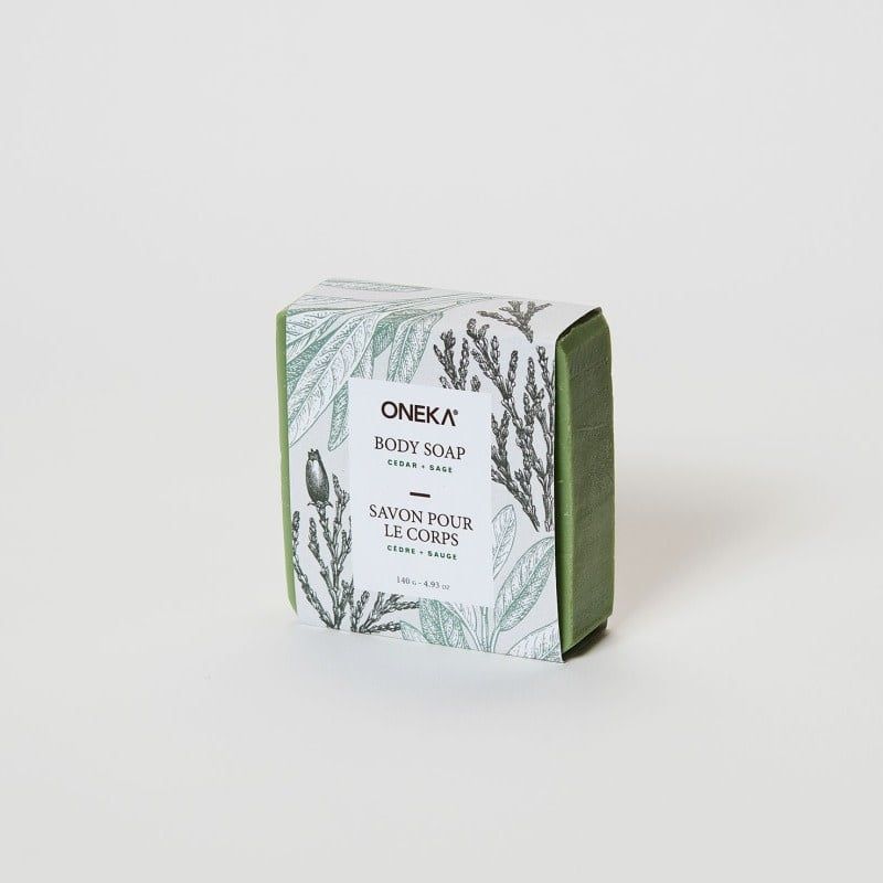 ONEKA CEDAR &amp; SAGE SOAP BAR 140GR