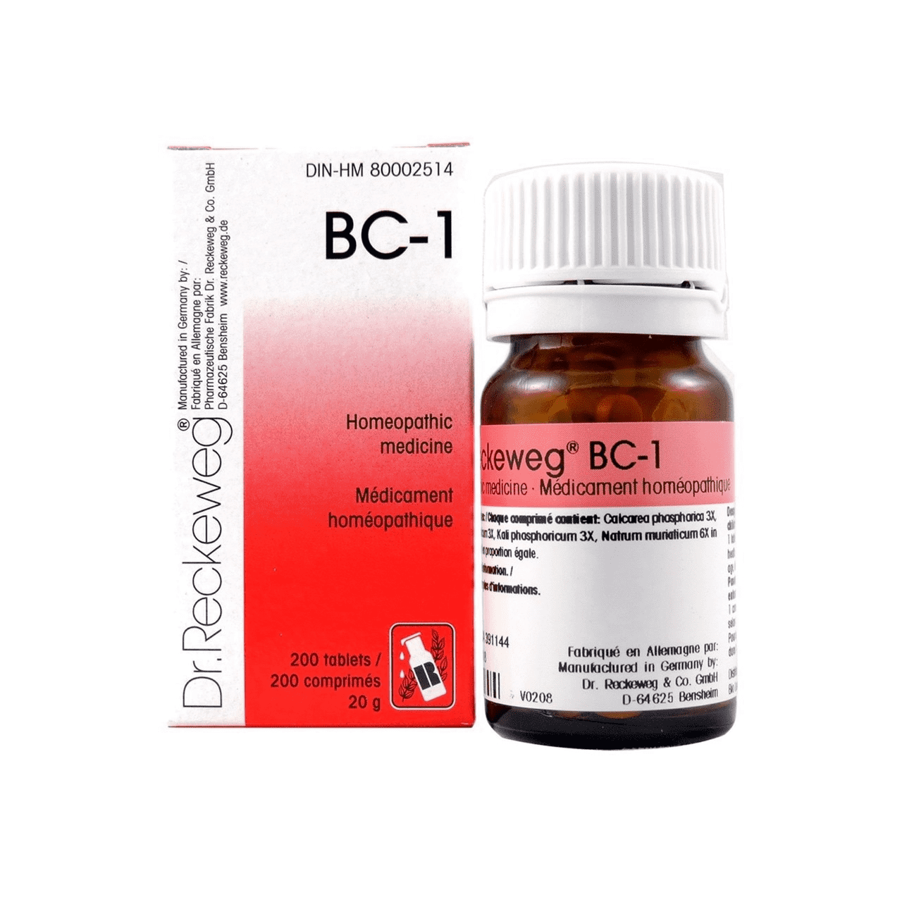 RECKEWEG BC-1 COMBINATION SALTS (20G) 200 TABS