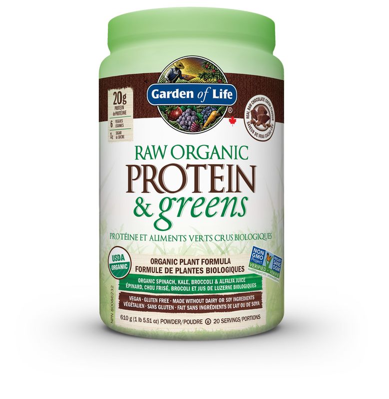 GARDEN OF LIFE RAW ORGANIC PROTEIN &amp; GREENS CHOCOLATE 610g