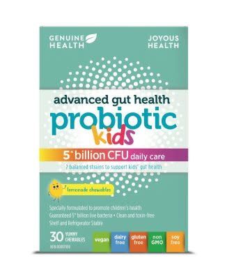 GENUINE HEALTH ADVANCED GUT HEALTH - PROBIOTIC 5 BILLION KIDS 30 LEMONADE TABS