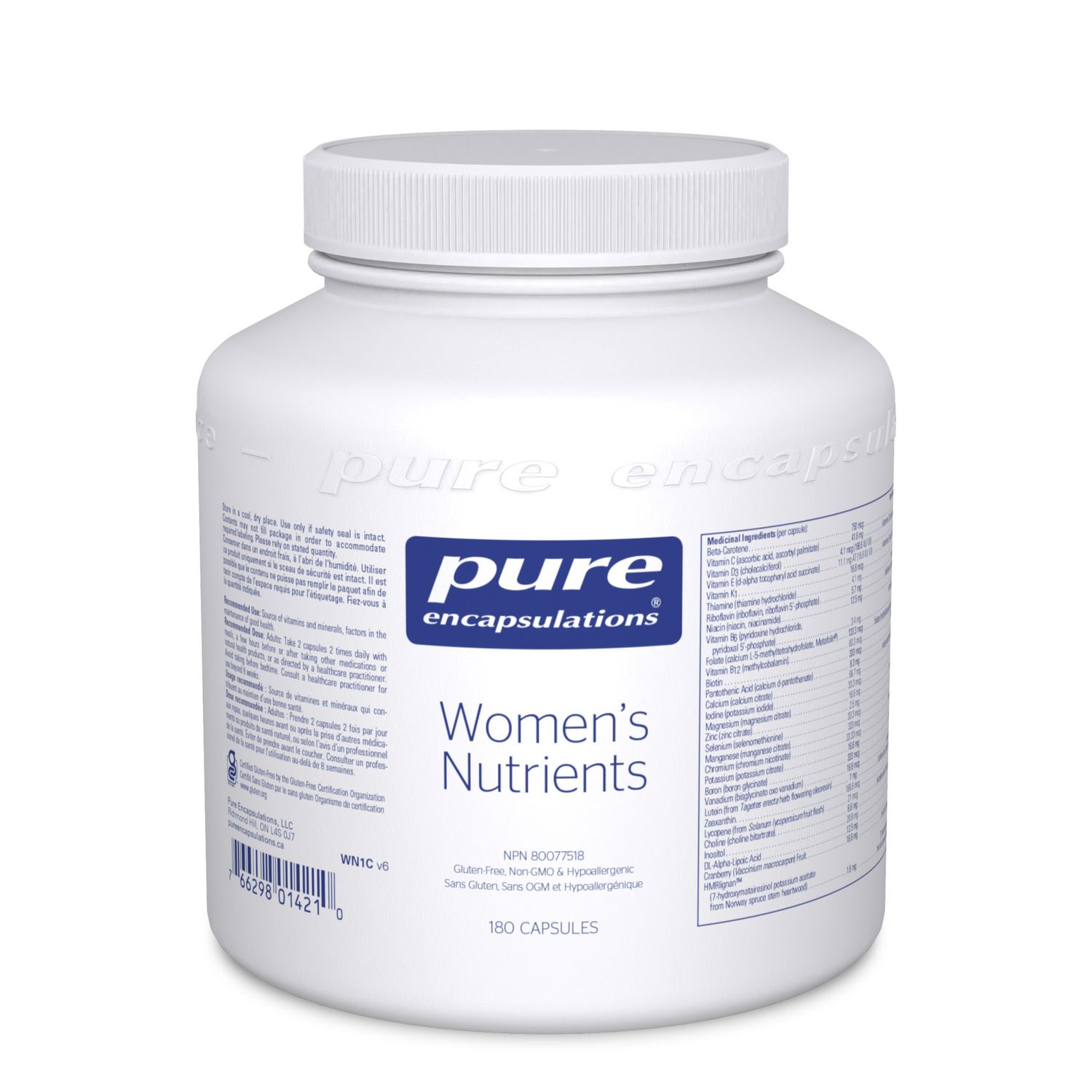PURE ENCAPSULATIONS WOMEN'S NUTRIENTS 180 CAPS